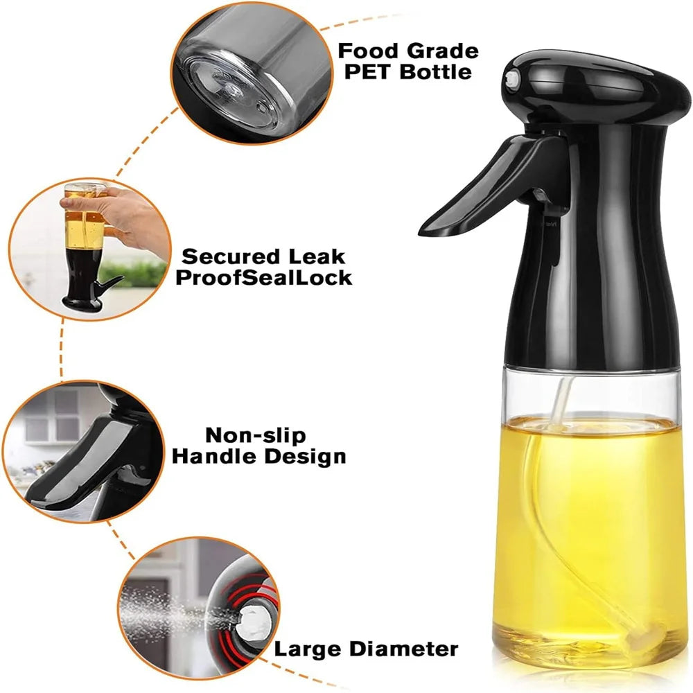 500/300/200ml pray Oil Sprayer for Kitchen Oils Spray Dispenser Bottle for Olive Oil Air Fryer BBQ Salad Baking Grilling Cooking