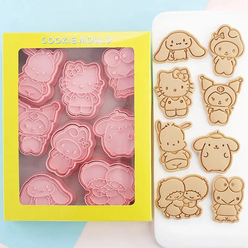 8pcs/set Cookie Cutter Stamp Cat Shape Mold Pastry for Baking Biscuits Christmas Cookie Type Cake Decor cookie cutters