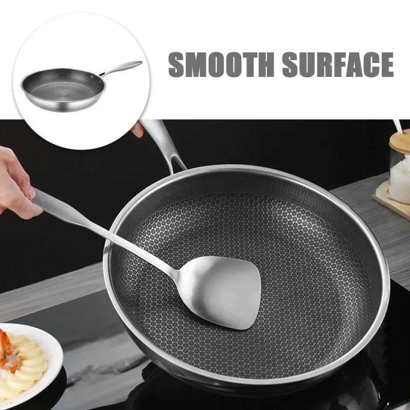 Stainless Steel Frying Pans Kitchen Skillet Frying Pans Non-Sticky Cooking Pan Honeycomb Frying Pans Kitchen Accessories