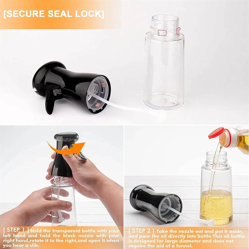 500/300/200ml pray Oil Sprayer for Kitchen Oils Spray Dispenser Bottle for Olive Oil Air Fryer BBQ Salad Baking Grilling Cooking