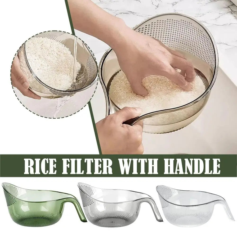 Kitchen Washing Gadget Rice Washing Filter Rice Rinsing with Handle Bason Sink Basin Basket Fruit Washing Drain Dish Househ D7I7