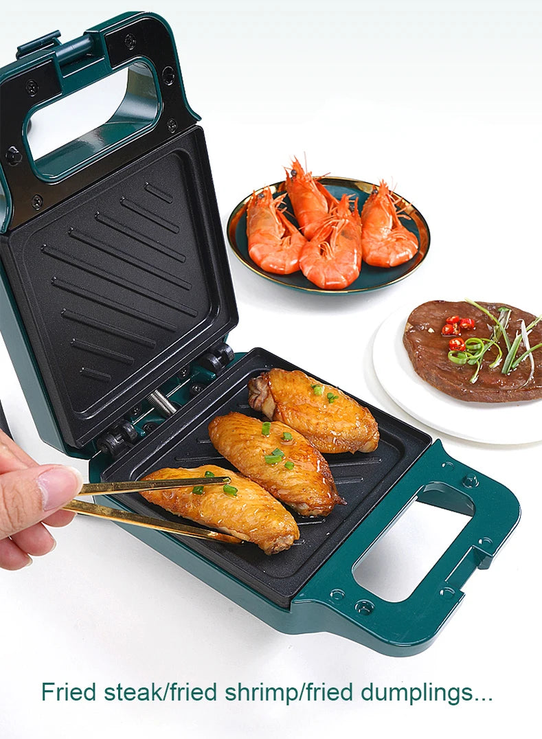 DMWD Bread Sandwich Maker Mini Light Food Waffle Muffin Breakfast Machine Egg Omelette Pan Pressure Toaster Grill Panini Oven