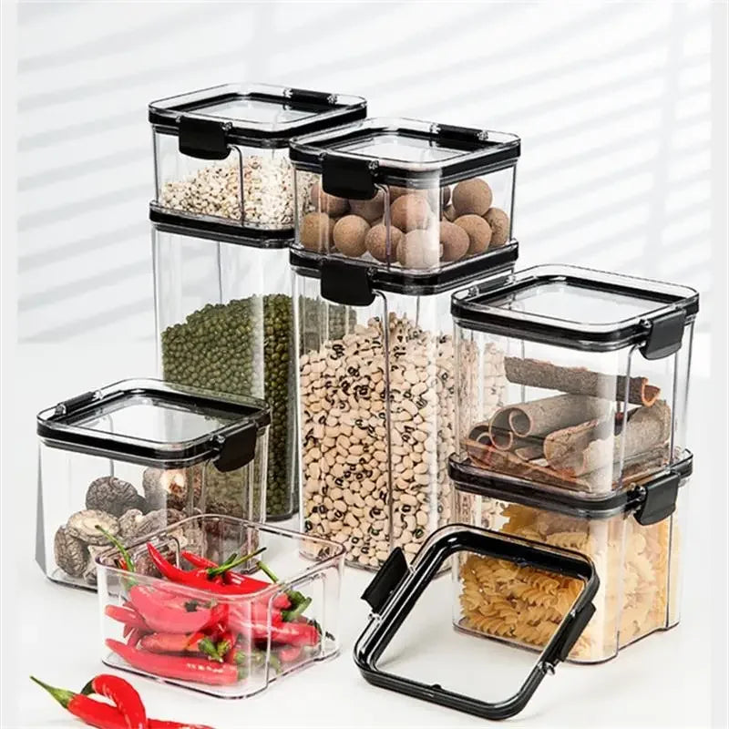 Sealed Can Kitchen Storage Box Transparent Food Can Freshness Preservation New Transparent Container Moisture Proof Storage Box