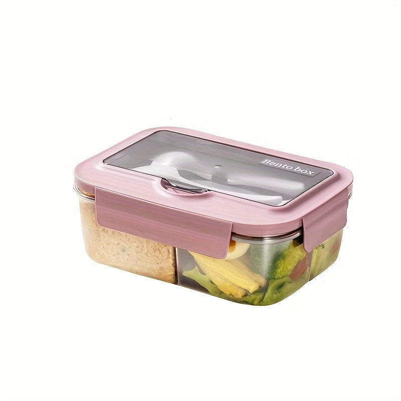 1pc Lunch Boxes, Tragbare Geteilte Lunchbox, Ins Nordic Style -Box, Getrennte Lunchbox