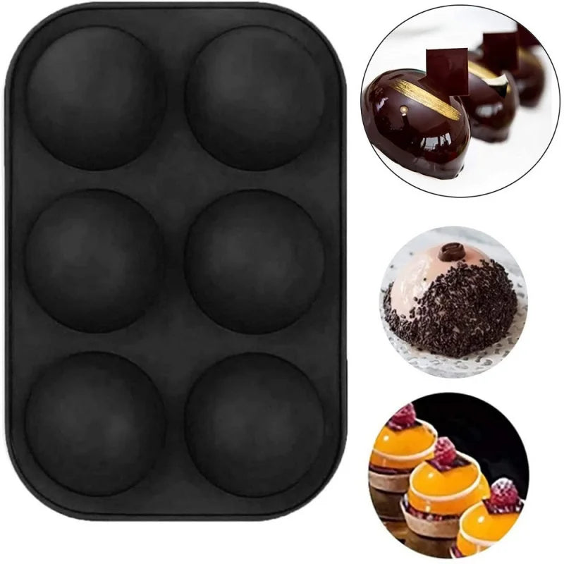 Semi Sphere Silicone Baking Mold for Baking 3D Bakeware Chocolate Half Ball Sphere Mold Cupcake Pan Cake DIY Muffin Kitchen Tool