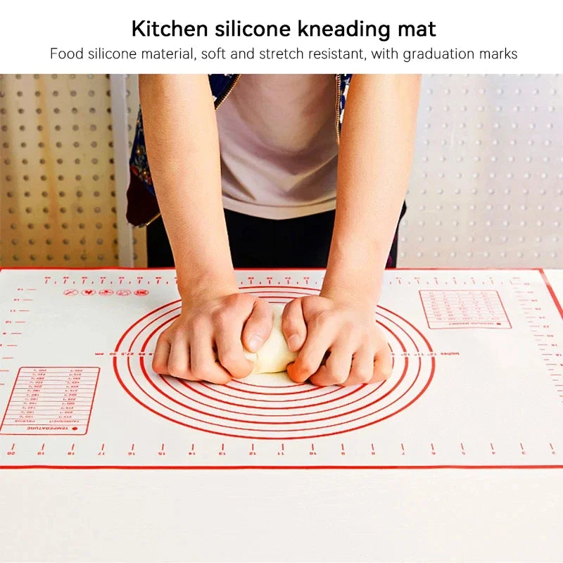 Various Sizes of Non-stick Silicone Baking  Mat Sheet Kneading Dough Mat for Kitchen Rolling Dough Pizza Large Dough Non-Stick