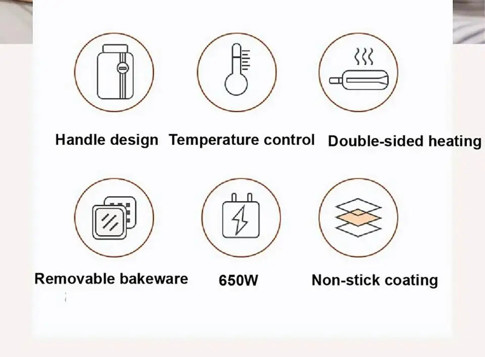Electric Sandwich Maker Toaster Making Machine Breakfast Sandwiches Waffles Taiyaki Takoyaki Donuts Baking Pan Oven Molds