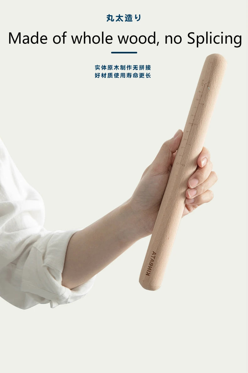 Japan Kitchen Wooden Rolling Pin Kitchen Cooking Baking Tools Accessories Crafts Baking Fondant Cake Decoration Dough Roller