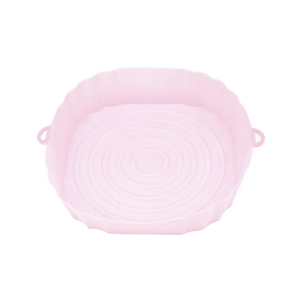 Reusable Air Fryer Silicone Baking Tray Basket Mat, Non Stick Circular Microwave Mat Baking Mat Oven Air Fryer Kitchen Tools