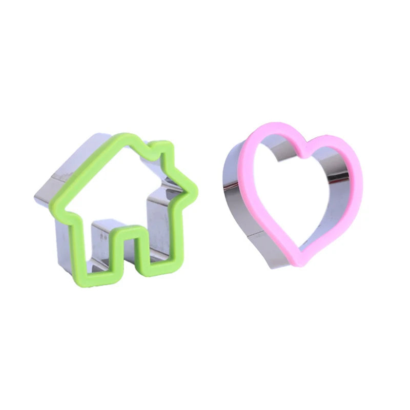 Hot Animal Dinosaur Star Heart Shape Stainless Steel Bread Mould Metal Cookie Cutters Mold Baking Sandwich Cutter Set for Kids