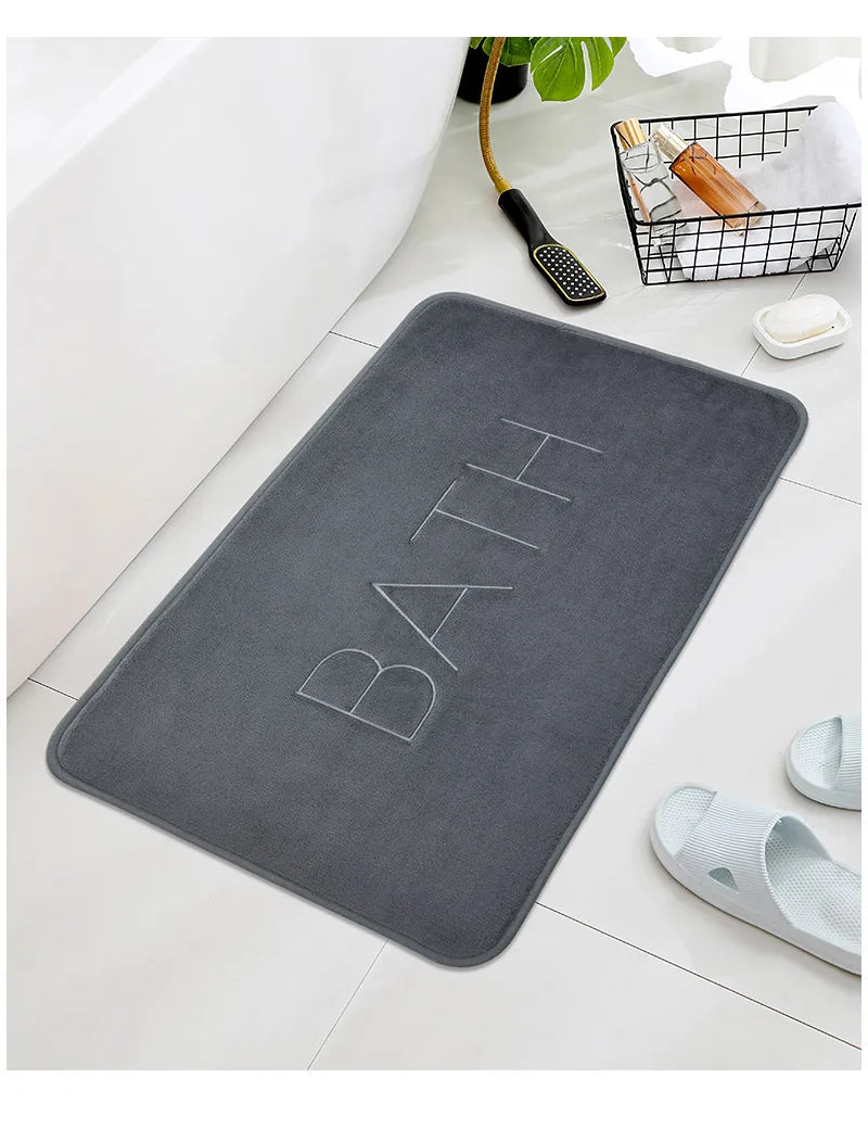 Floor Mat,bathroom Absorbent Non Slip Mat,bathroom Door Mat,bedroom Carpet,bathroom Decoration,kitchen Area Carpet,laundry Room