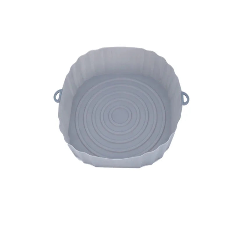 Silicone Air Fryer Pan Basket Reusable Airfryer Tray Oven Baking Silicone Liner Pot Mold for Pizza Fried Chicken BBQ Baking