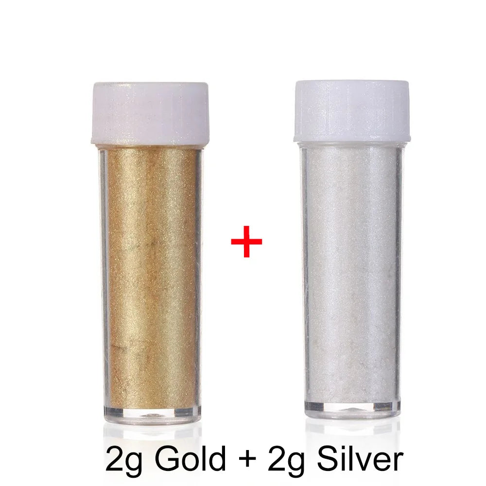 15g/Bottle Gold And Silver Dye Glitter Powder Mousse Cake Macaron Chocolate Baking Colorful Cakes Decorations And Tools