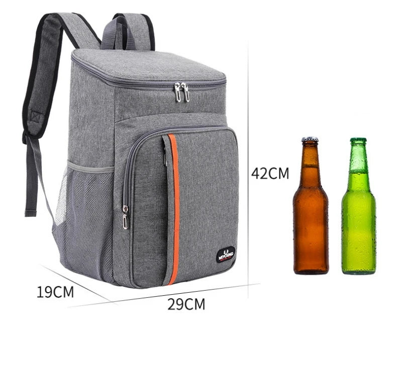 18L Portable Thermal Lunch Bag Food Box Durable Waterproof Cooler Ice Insulated Case BBQ Camping Oxford Dinner Backpacks Icebox