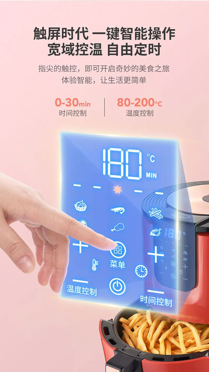 Europe Air Fryer Digital Electric Kit Oven Cooking Touchscreen Small Air Fryer Kitchen Thermomet Deep Fritadeira Cookware Parts