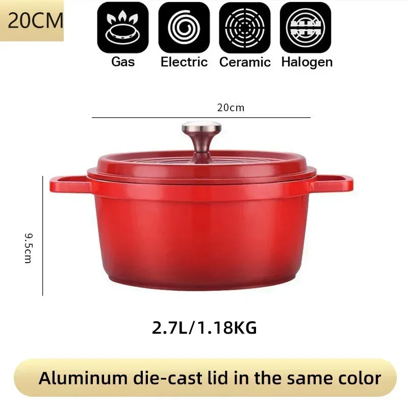 Ceramic Enamel Stock Pot With Lid Non-stick Saucepan Casserole Nonstick Toxin Free Gather Energy Heat Preservation Gas Induction