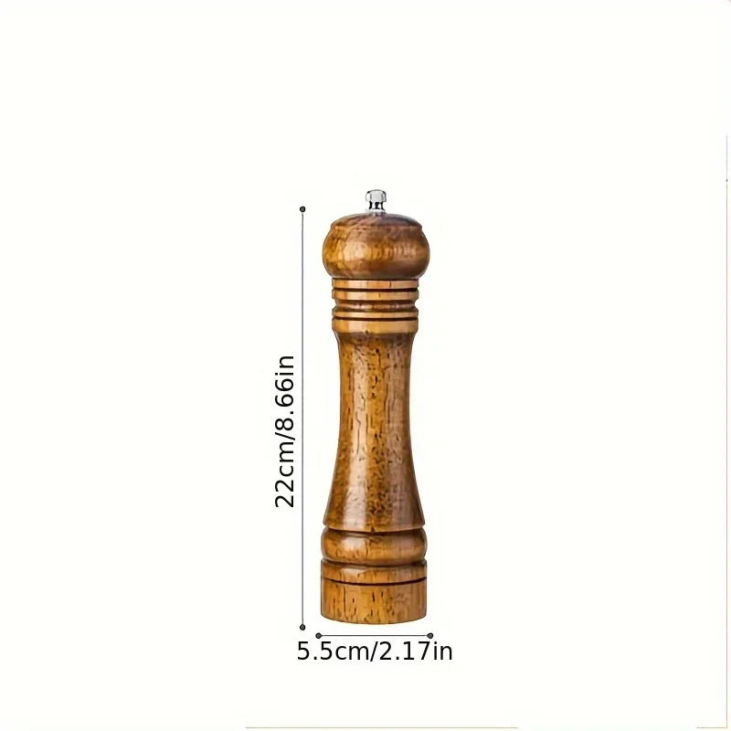 Pepper Grind Salt and Pepper Grinder Kitchen Tools Grind Pepper Grind Oak Pepper Freshly Grind Wooden Pepper Grinder Flask