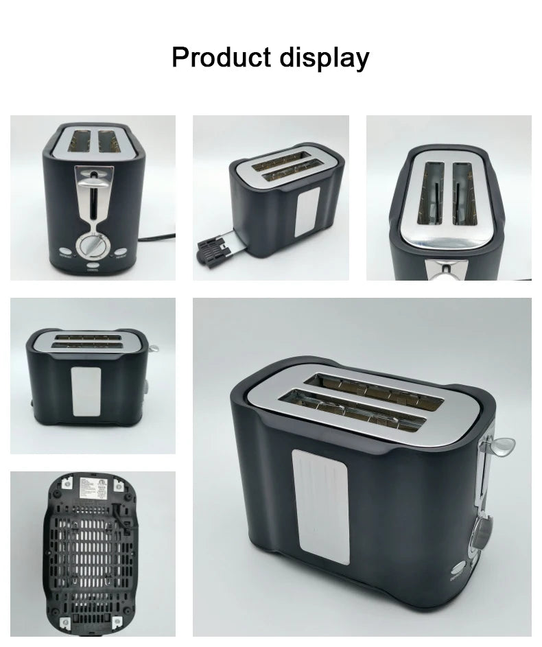 110V/220V Electric Toaster Sandwich Maker Grill 2 Slices Slot Cooking Bread Toast Oven Household Breakfast Baking Machine Heater