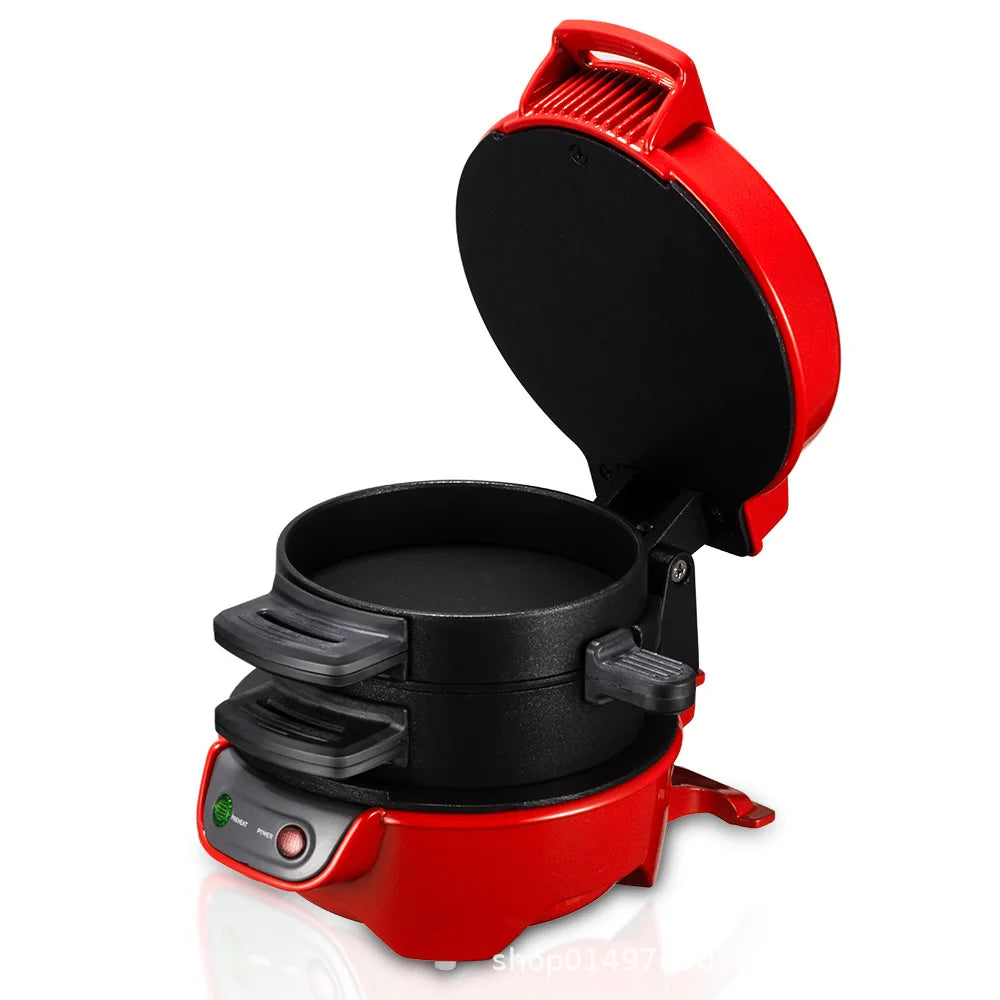 Household Burger Sandwich Maker 600W Multifunctional Breakfast Waffle Machine Toaster Bread Baking Machine with Egg Cooker Pan