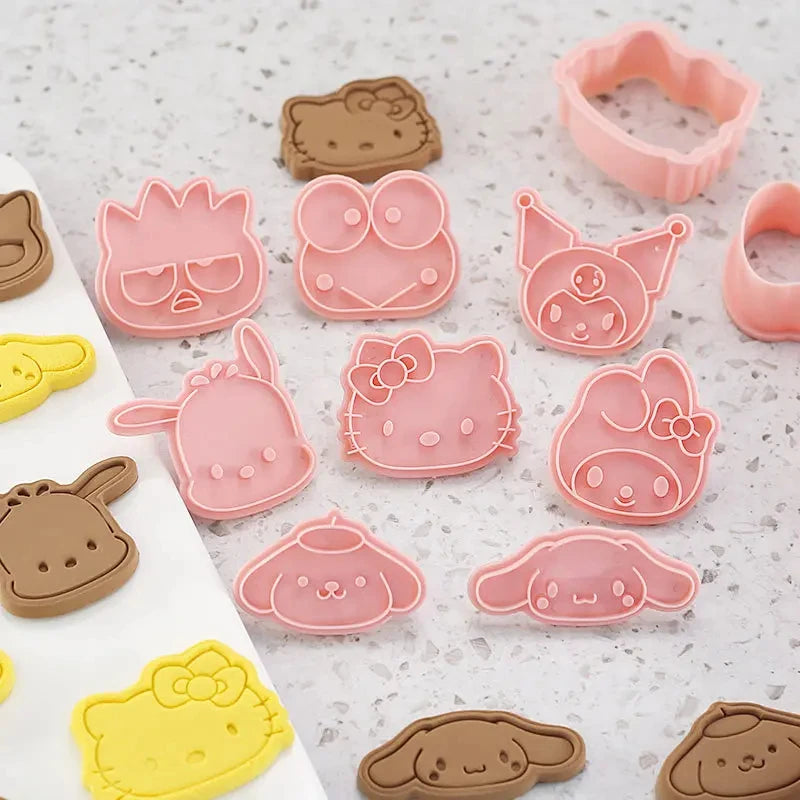 8pcs/set Cookie Cutter Stamp Cat Shape Mold Pastry for Baking Biscuits Christmas Cookie Type Cake Decor cookie cutters