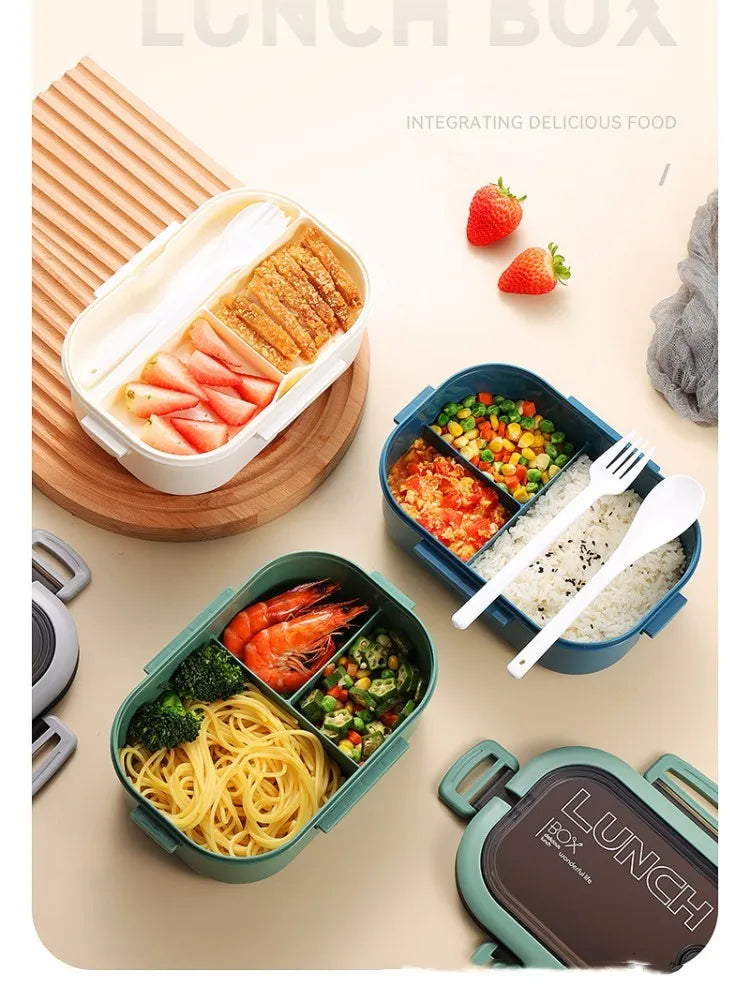 Cute Lunch Box For Kids Compartments Microwae Bento Lunchbox Children Kid School Outdoor Camping Picnic Food Container Portable