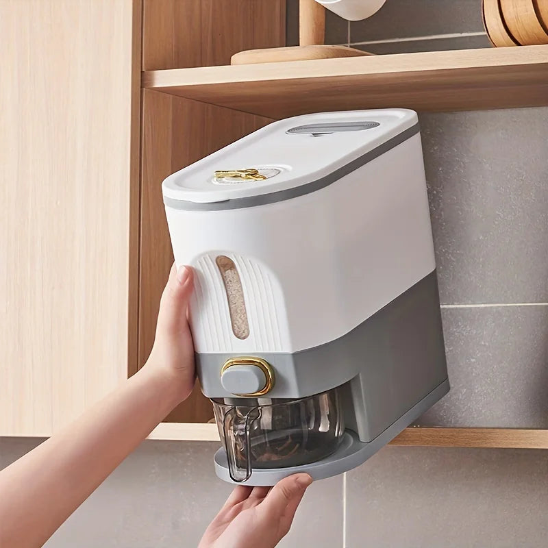 Large Capacity Airtight Rice Grain Storage Container Moisture-Proof, Insect-Resistant Kitchen Organizer For Rice, Flour, Beans