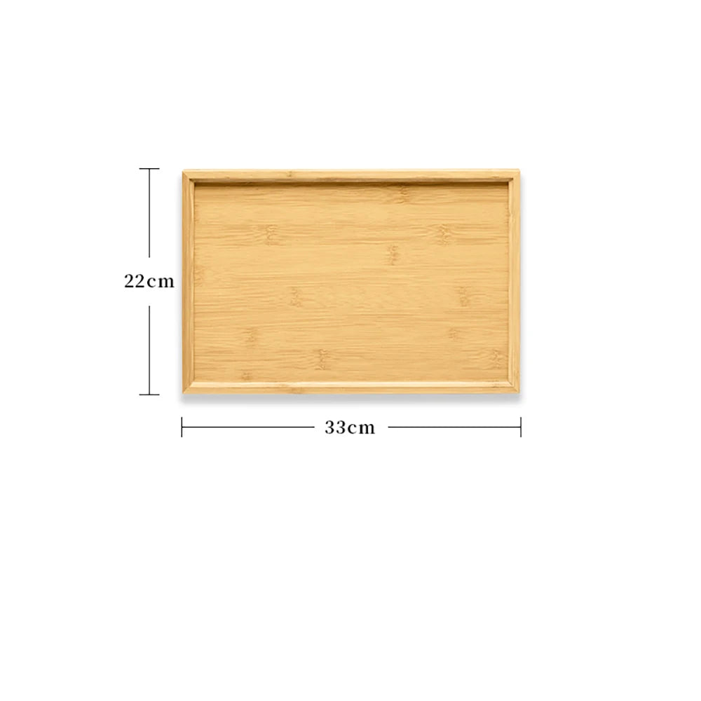 Wooden Tray High-value Rectangular Solid Wood Tea Fruit Snack Tray Desktop Storage Tools Homehold Restaurant Utility Wooden Tray