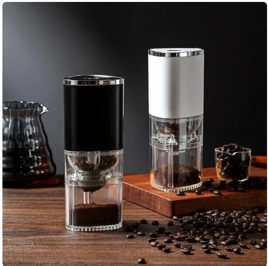 Custom logo Small portable mini home kitchen coffee grinder machine mill automatic USB charging electric coffee grinder