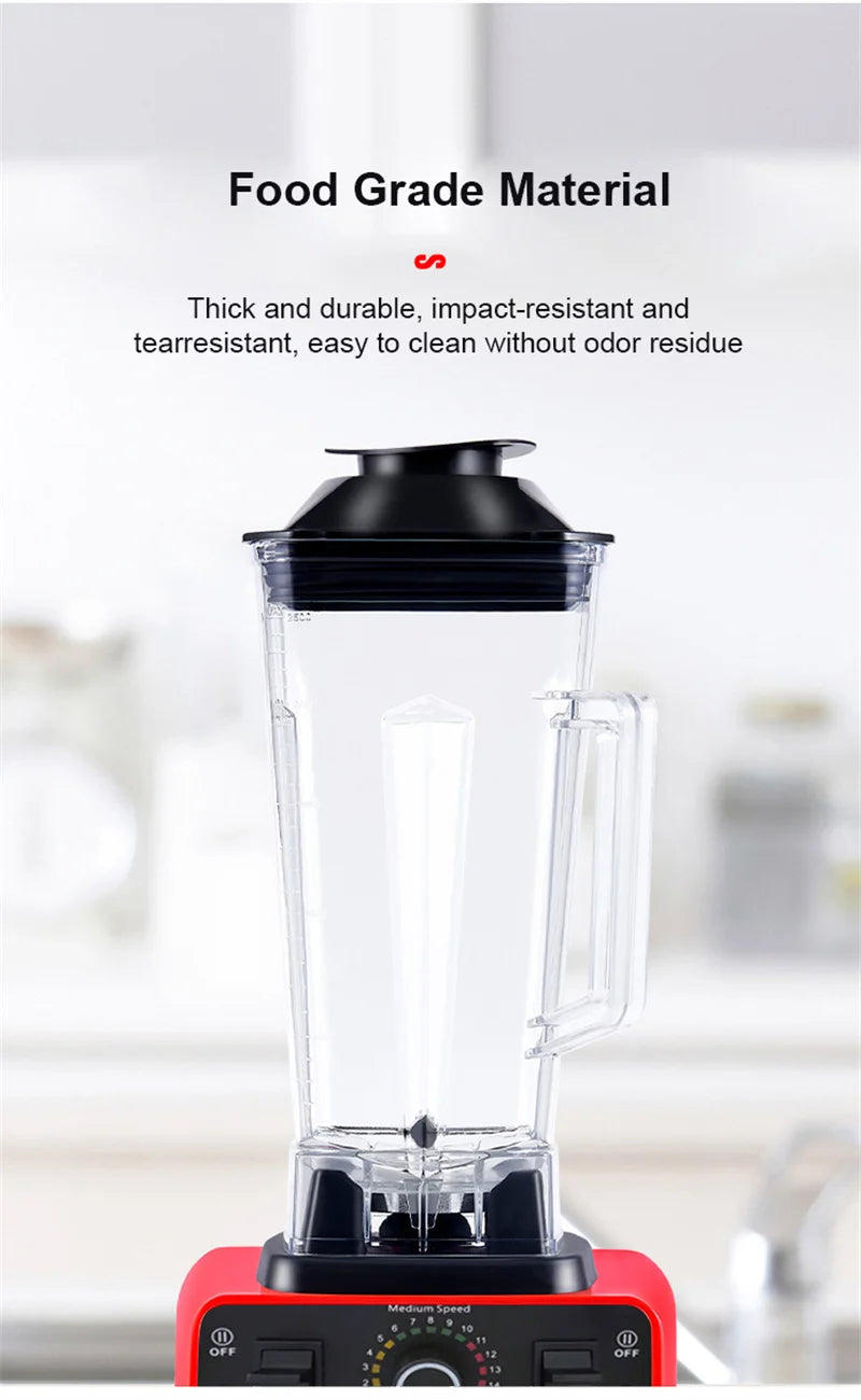 2000W Heavy Duty Commercial Grade Blender Mixer Juicer Fruit Food Processor Ice Smoothies Blender High Power Juice maker Crusher