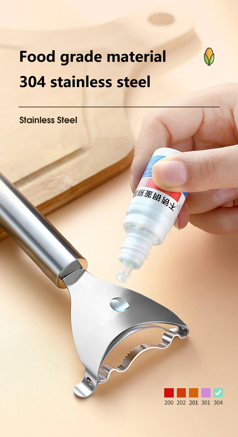 Stainless Steel Corn Planer Ergonomic Handle Corn Peeler Peel, Separate & Enjoy Fresh Corn with Minimal Effort