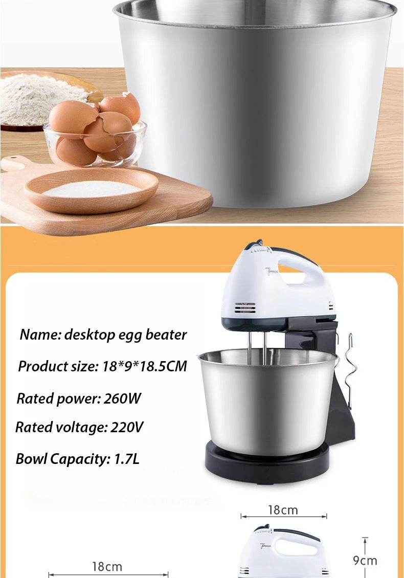 Kitchen Stand Food Mixers Kitchen Electric Food Blender Desktop Egg Whisk Cream Cake Dough Kneader Milk Frother Food Processor