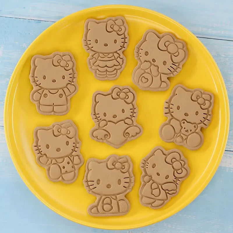 8pcs/set Cookie Cutter Stamp Cat Shape Mold Pastry for Baking Biscuits Christmas Cookie Type Cake Decor cookie cutters