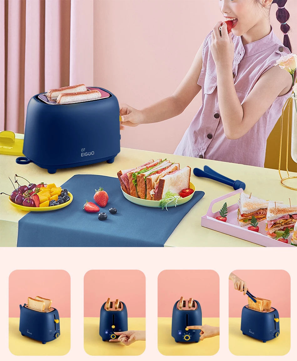 Toaster Household small toaster oven heating breakfast machine Sandwich maker Midea Trickster RP2L18W1A toaster Bread machine