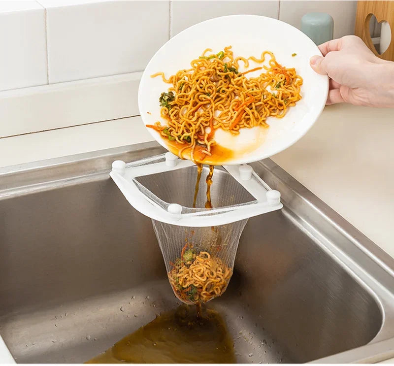 30PCS Suction Cup Sink Filter Screen Sink Organizer Kitchen Storage Bag Drain Rack Disposable Trash Bin Trash Can Garbage Cans