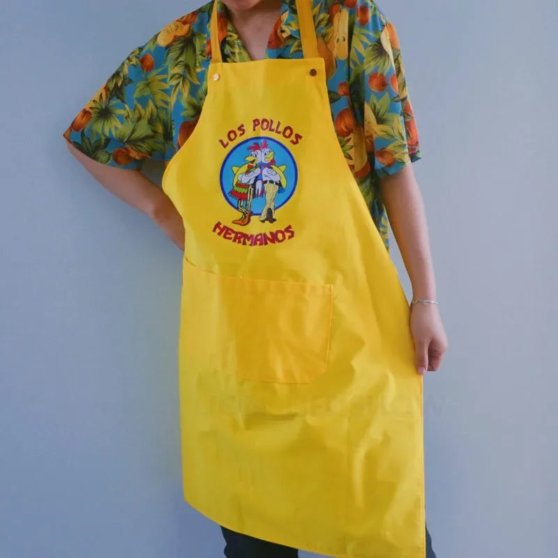 Breaking Bad THE CHICKENS Brothers Apron Grill Kitchen Chef Apron for BBQ Baking Adjustable