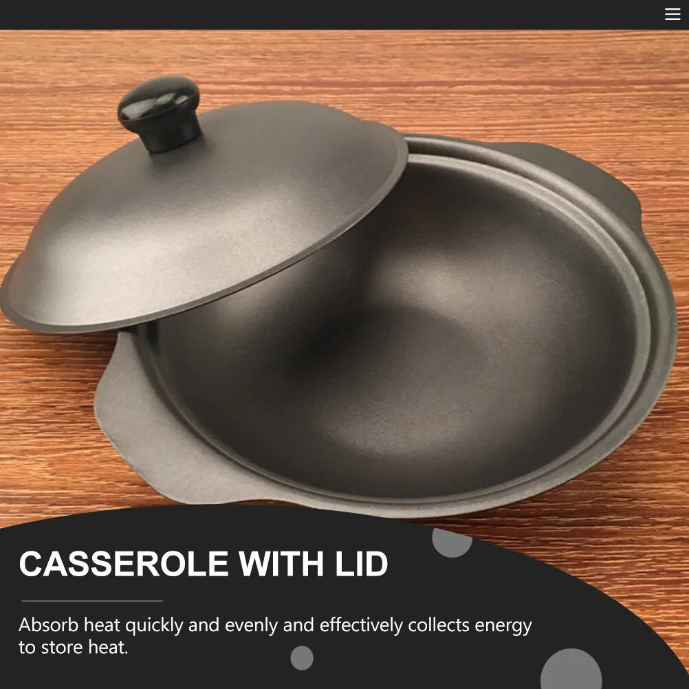 Casserole Spaghetti Noodle Containers Household Small Iron Pot Stove Cast Braised Chicken Rice Heat-resistant