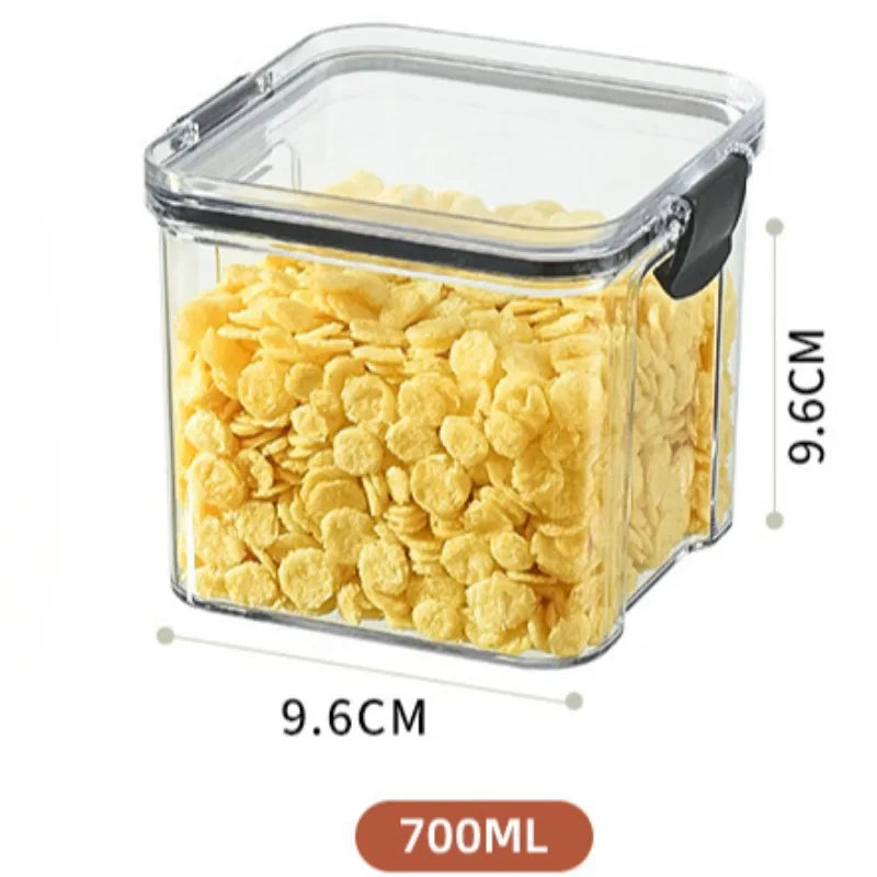 Kitchen Multigrain Snack Sealed Storage Box Dried Fruit Dried Goods Jar Drawer Storage Container Moisture Proof Box Plastic