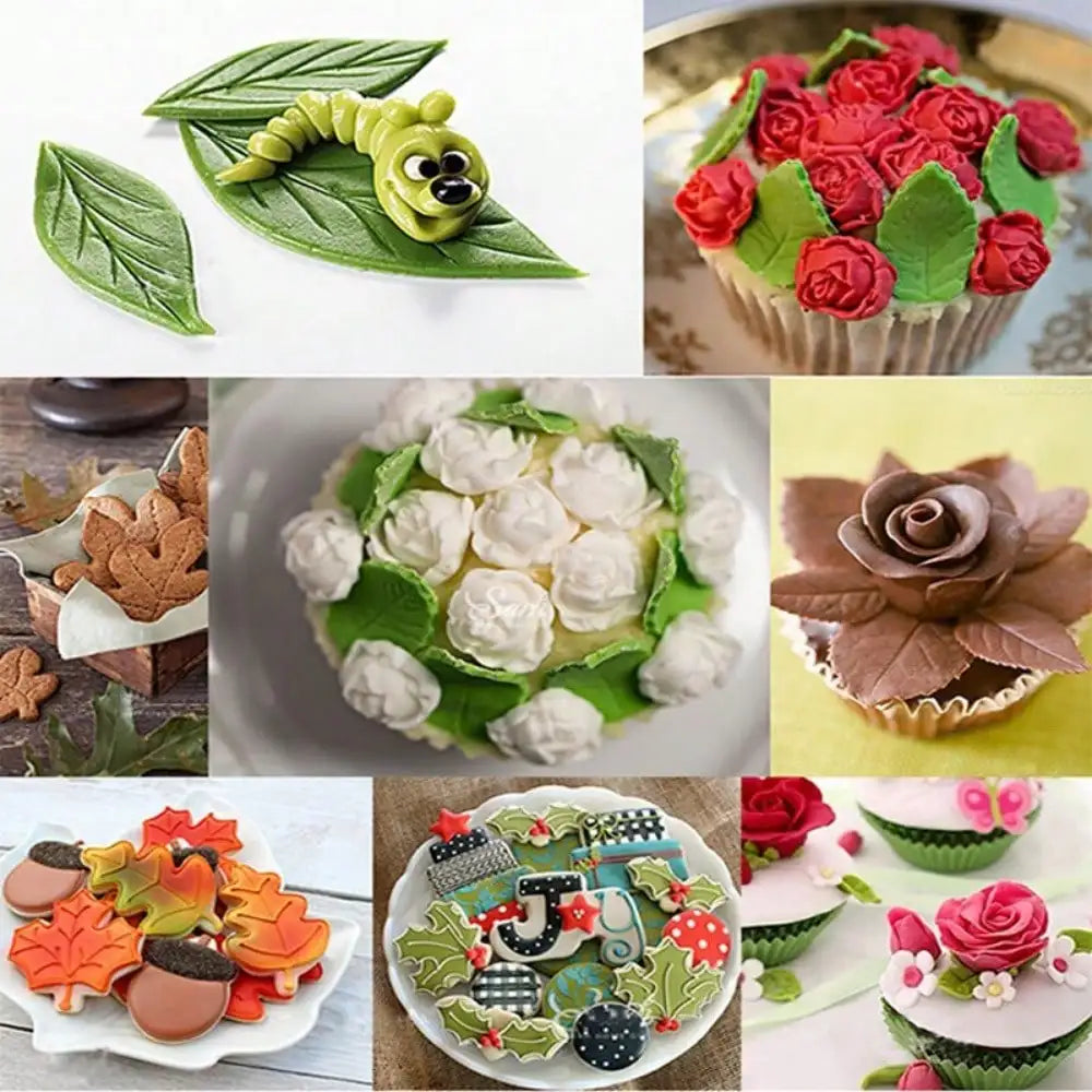 1PC Leaf Silicone Mold 3D Fondant DIY Pudding Chocolate Candy Dessert Fondant Handmade Baking Utensils Cake Decorating Supplies