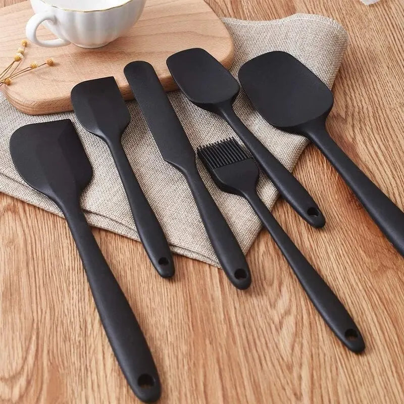 7 Piece Silicone Spatula Set Non-Stick Heat-Resistant Spatulas Turner for Cooking Baking Mixing Baking Tools