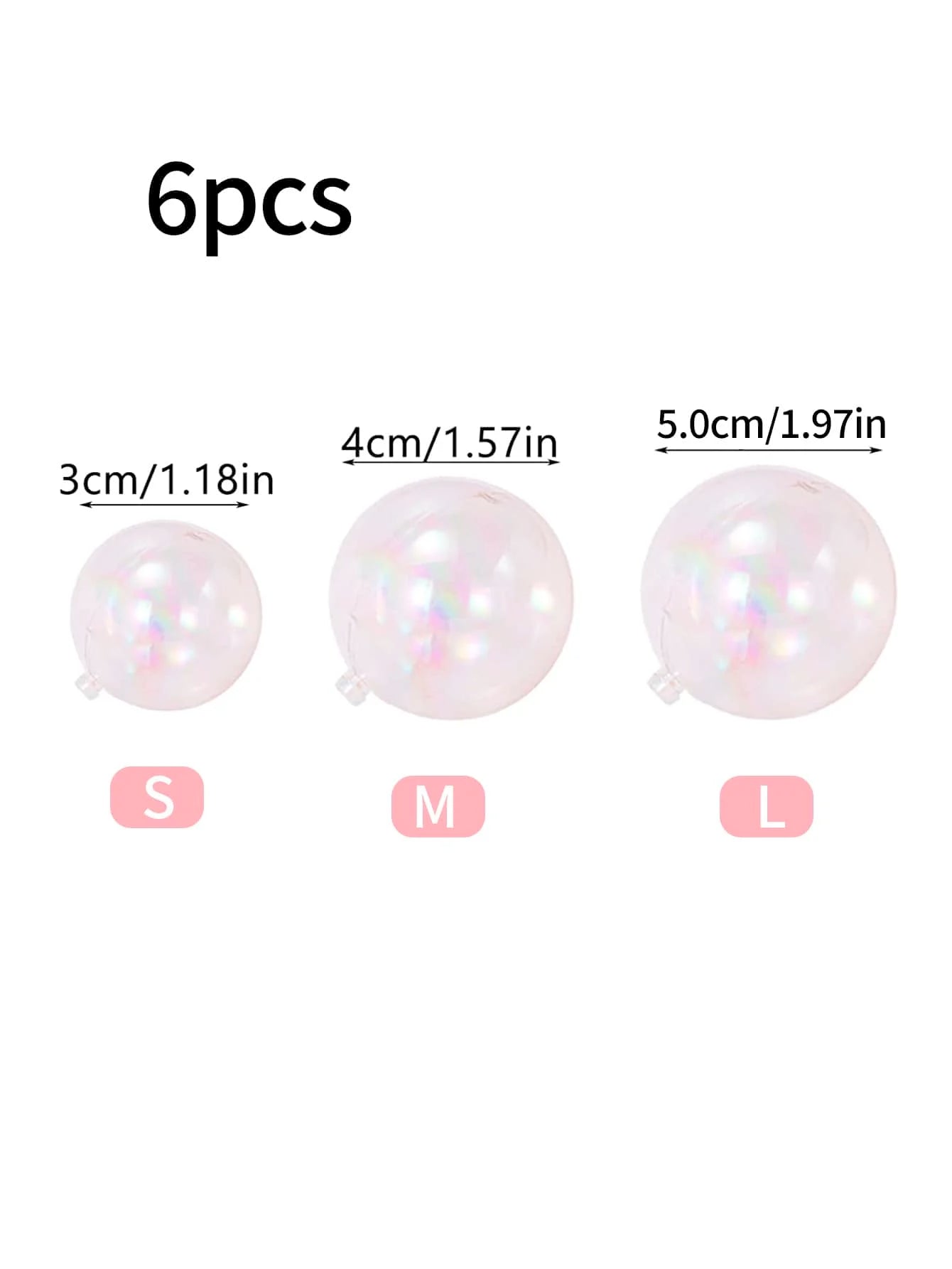 6pcs Colorful ball Happy Art Font Red Small Love Heart Cake Topper Birthday Party Dessert Decoration for  Shower Supplies