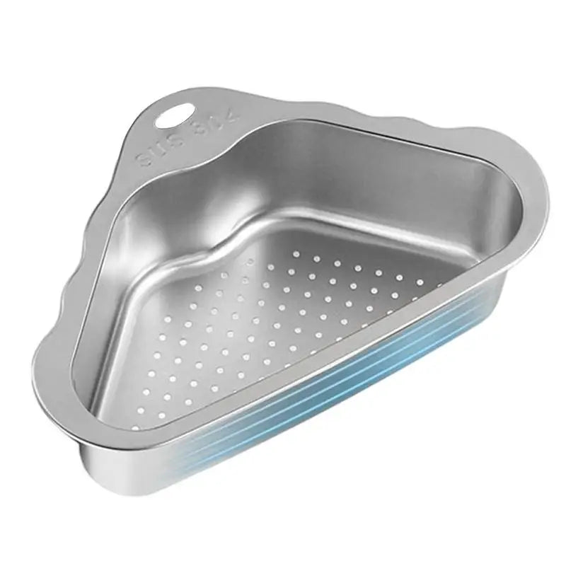 Kitchen Triangular Sink Filter Triangle Design Storage Rack For Kitchen Sink Basket For Sink Food Strainer Stainless Steel For