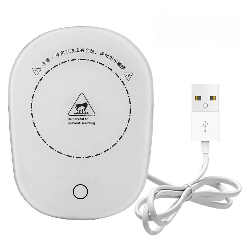 1 PCS Electric Heated Coffee Mug Heating Coaster for Home Office Milk Tea Water Heating Mat Smart Thermostatic Warmer Pad