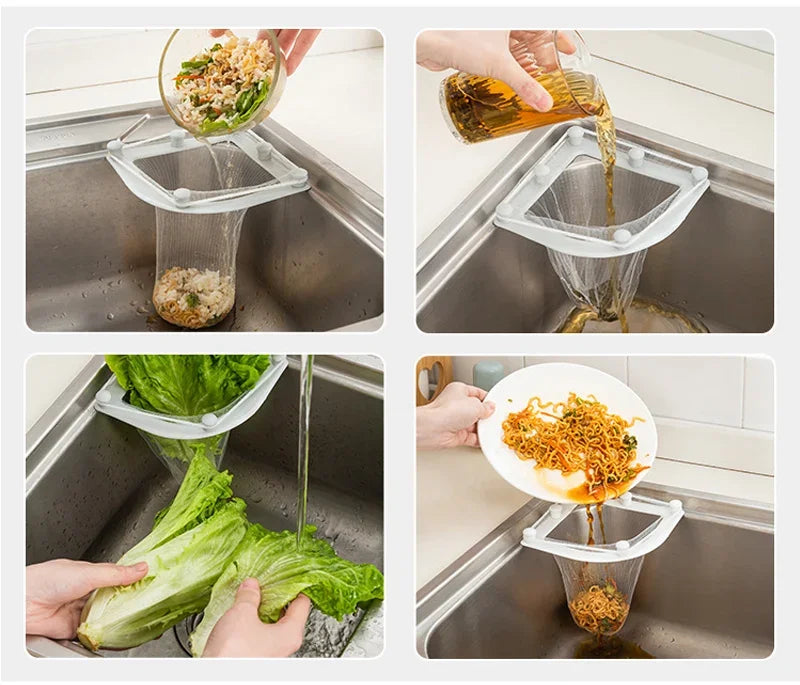 30PCS Suction Cup Sink Filter Screen Sink Organizer Kitchen Storage Bag Drain Rack Disposable Trash Bin Trash Can Garbage Cans
