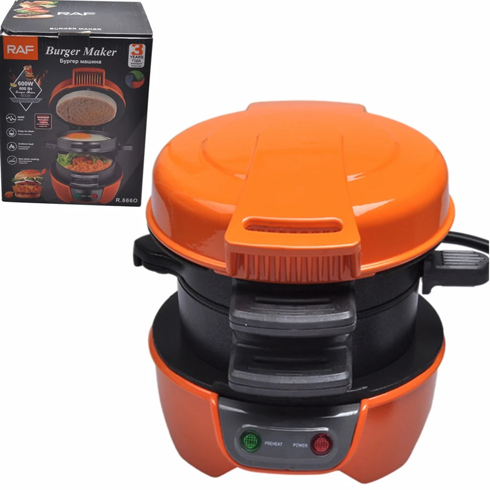 Electric Burger Sandwich Maker 600W Bread Grill Baking Toaster Bread Machine for Breakfast Home Kitchen Pancake Pan 220V EU 토스트기