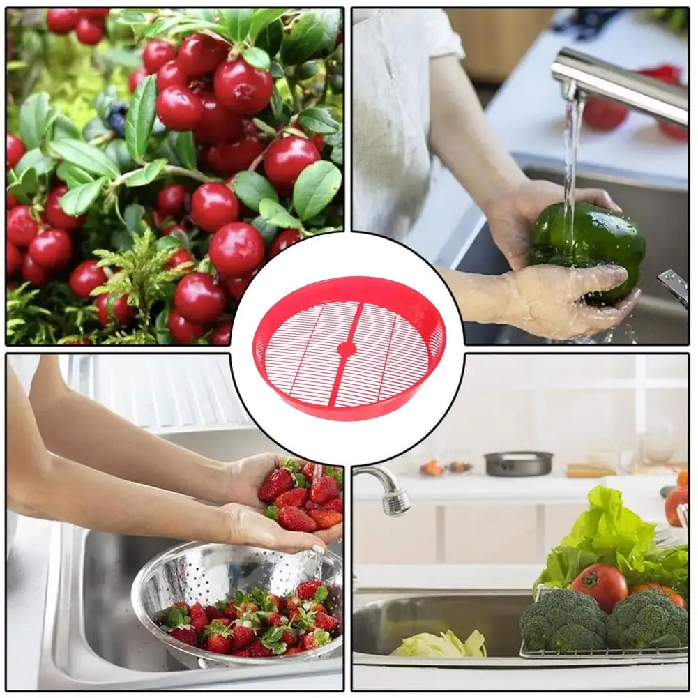 Efficient Kitchen Tool Multifunctional Blueberry Food Sieve Colander Efficient Drain Basket for Washing Fruits for Cake