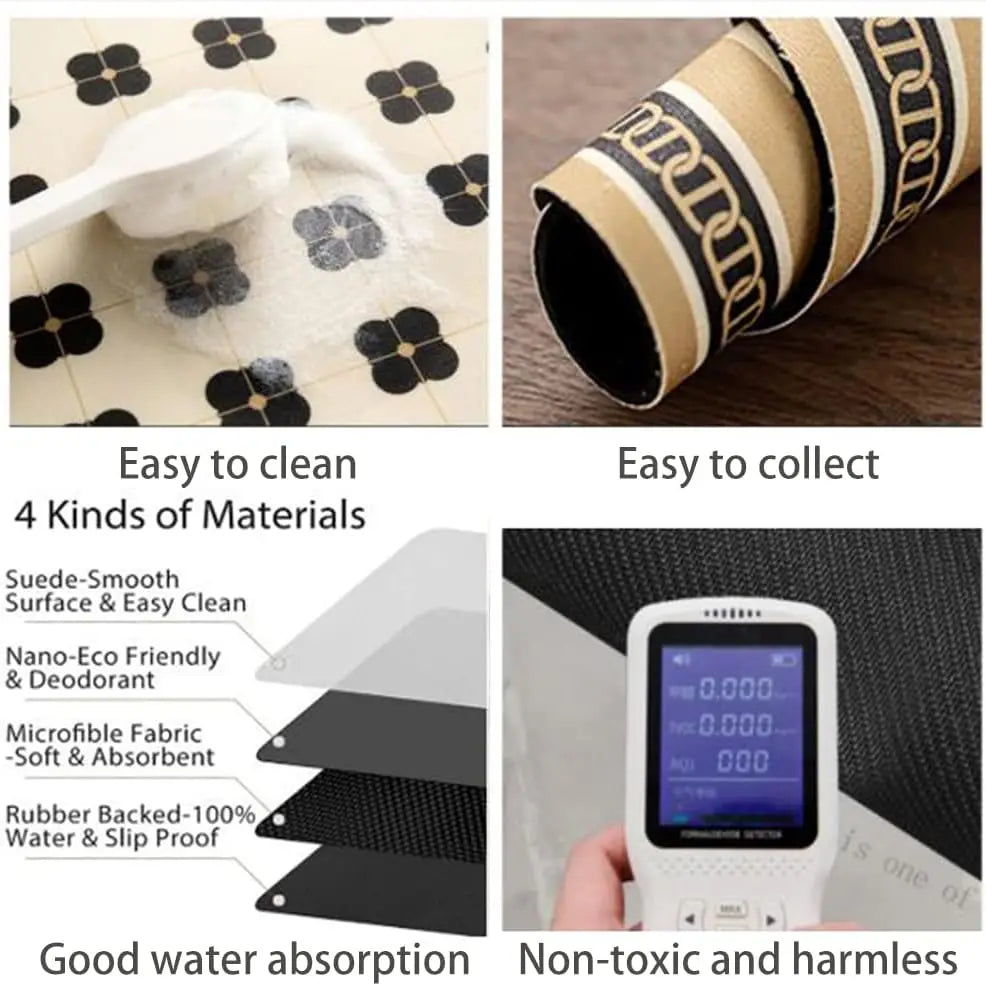 VIKAMA Diatomite Kitchen Decorative Mat Coffee Machine Mat Entryway Bathroom Sea Water Absorbent Dirt Resistant Floor Mat