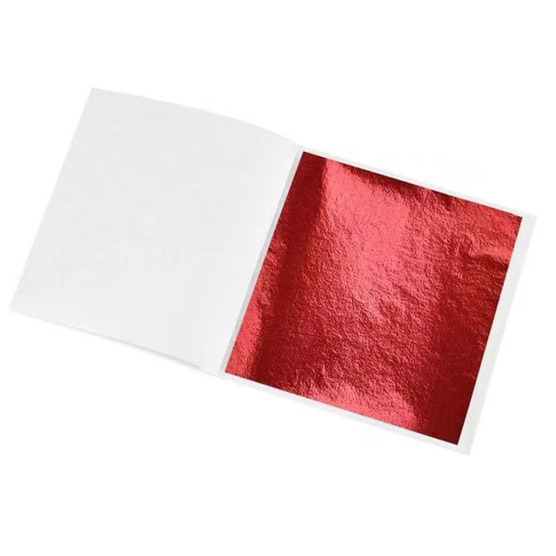 100 Sheets DIY Nail Gold Leaf Sheets Painting Gold Leaf Paper Art Craft Paper Birthday Party Wedding Cake Dessert Decorations