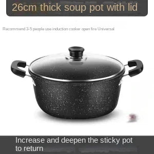 Soup Pot Non-stick  Thick Soup Stew Pot Cook Noodles Hot Milk Porridge  Gas Cooker Universal Induction Pot Instant