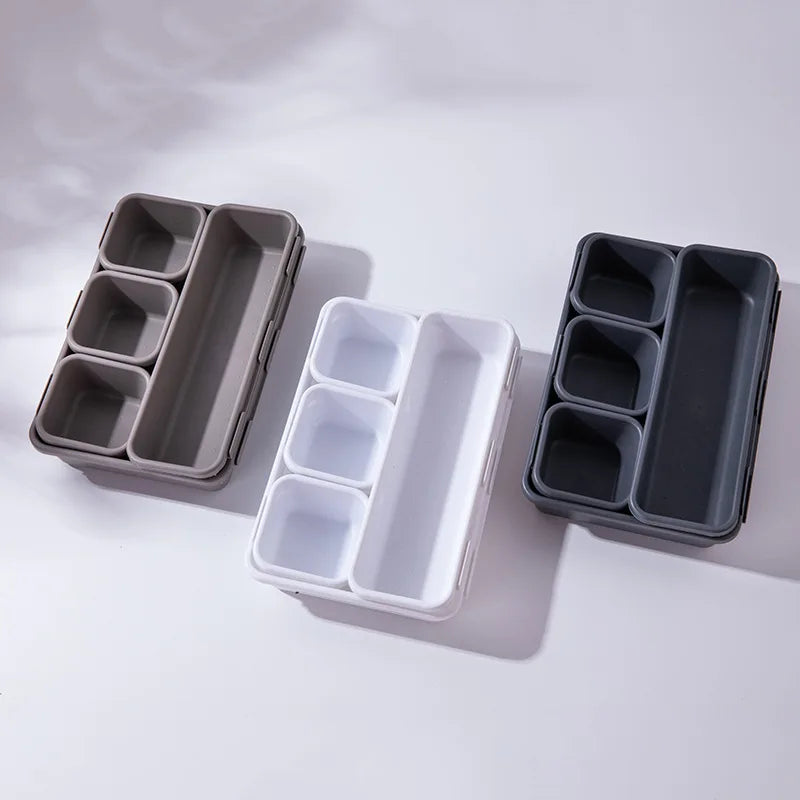 8pcs/set Adjustable Drawer Organizer Box Trays Make Up Cosmetics Sundries Divider Holder Kitchen Bathroom Closet Jewellery Box