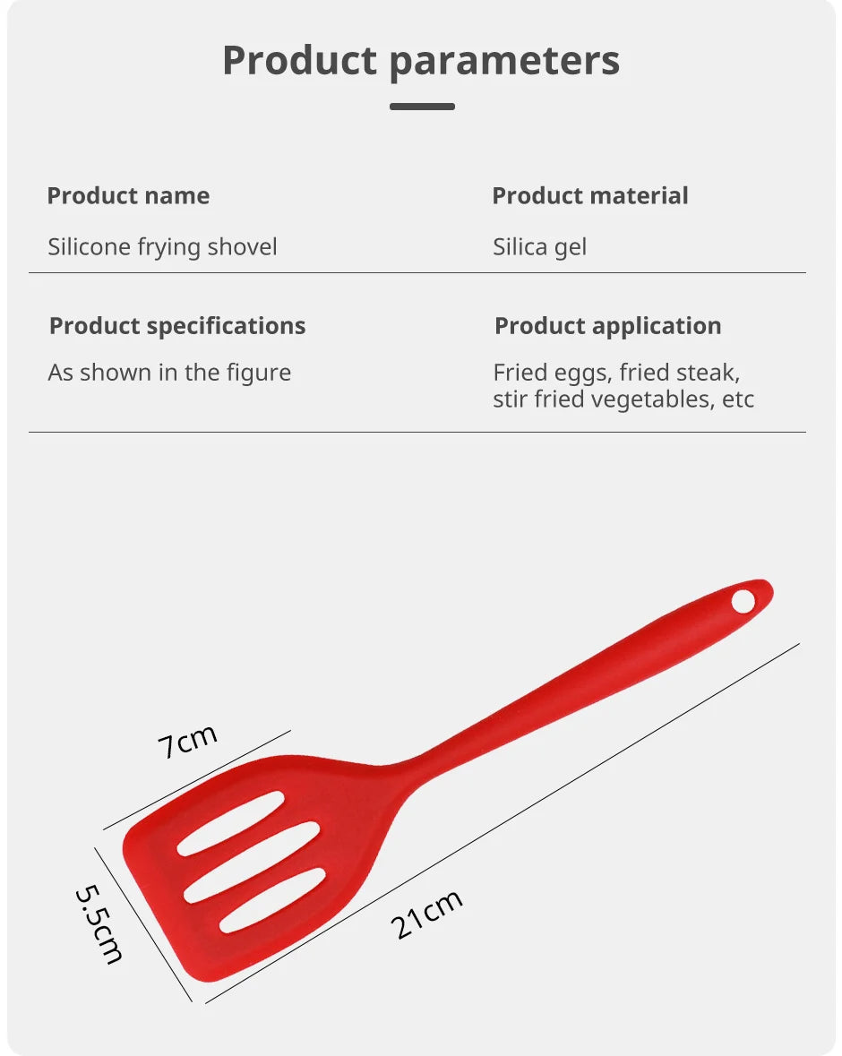 Small Silicone Dpatula Heat-resistant and Non Stick Pan Frying Spatula Flat Bottom Pan Spatula Kitchen Tool
